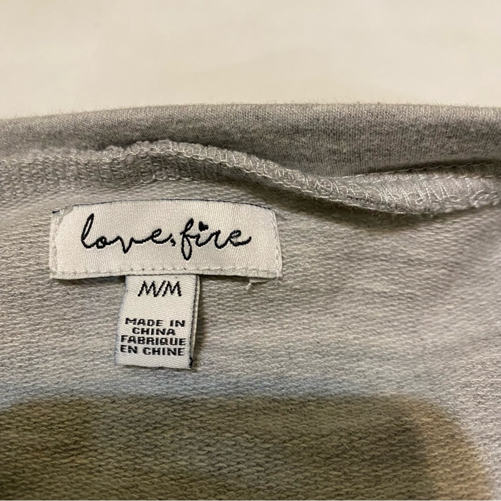 ❤️love, Fire Gray Ruffled Sweatshirt - Picture 5 of 11